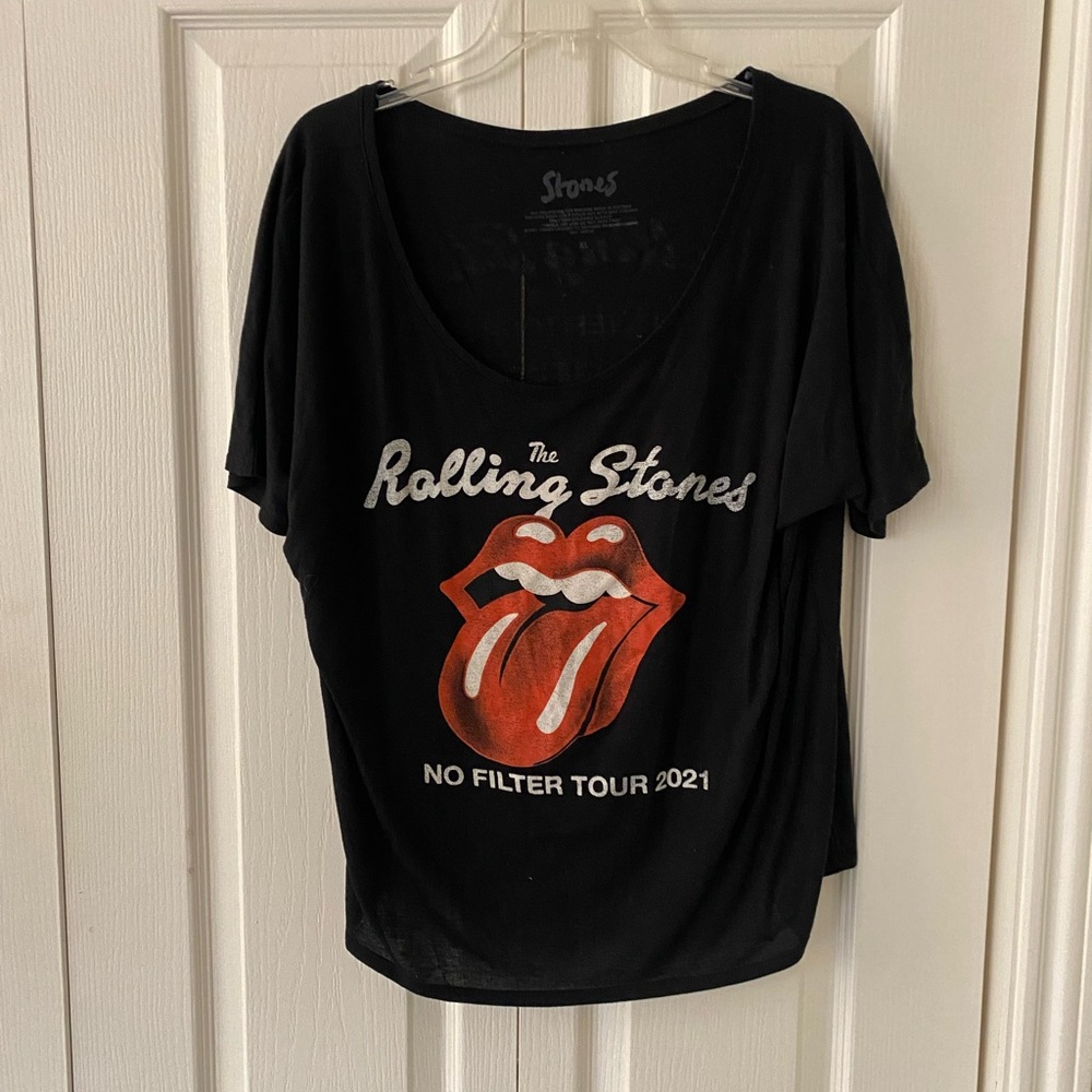 ROLLING STONES SCOOP NECK T-SHIRT Size XL